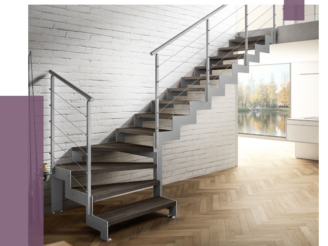 Г-образные лестницы под ключ в Самаре от 36634 руб. | ПРОЛЁТ-Смр