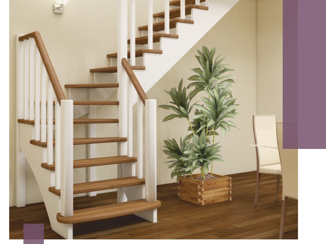 Г-образные лестницы под ключ в Самаре — изготовление и монтаж