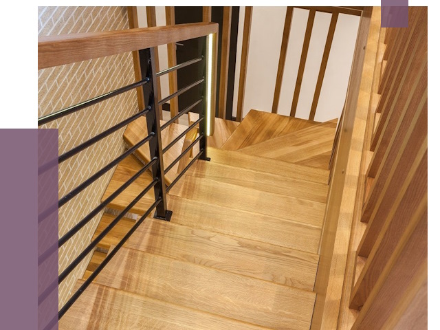 Лестницы из ясеня в Самаре под ключ от 9904 руб. 