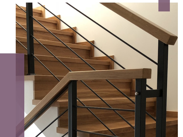Обшивка металлической лестницы деревом в Самаре от 4295 руб. 
