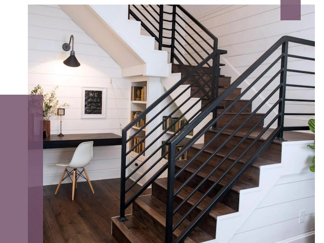 Перила для лестницы в доме в Самаре от 7327 руб. — ПРОЛЁТ-Смр