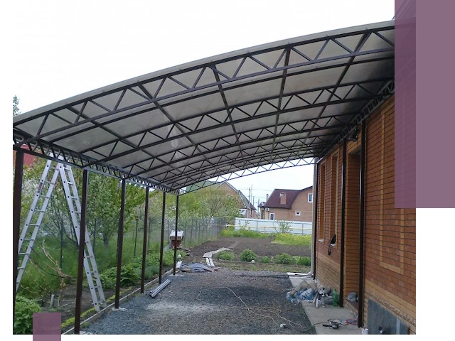 Профессиональный монтаж навесов под ключ в Самаре