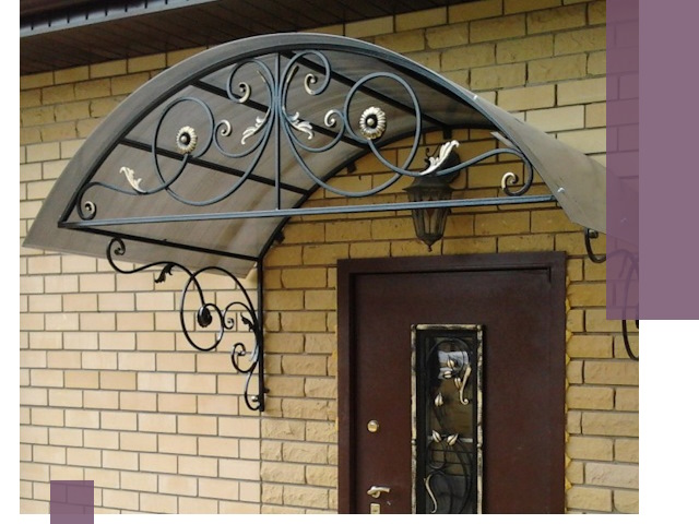 Изготовление козырьков из металла под ключ в Самаре