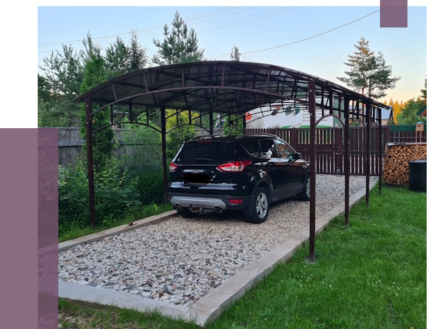 Навесы для автомобиля в Самаре от 12986 руб.  | ПРОЛЁТ-Смр