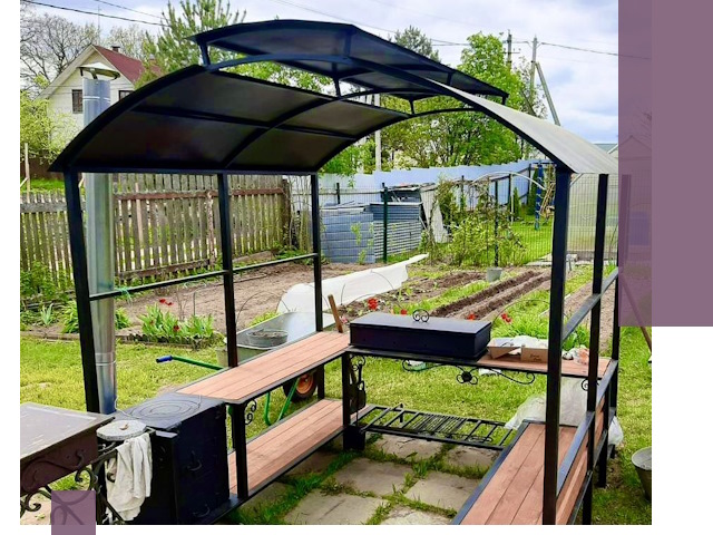 Навесы для барбекю в Самаре: изготовление, монтаж и демонтаж