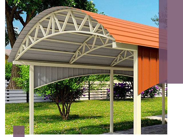 Навесы из профнастила под ключ в Самаре — установка и монтаж