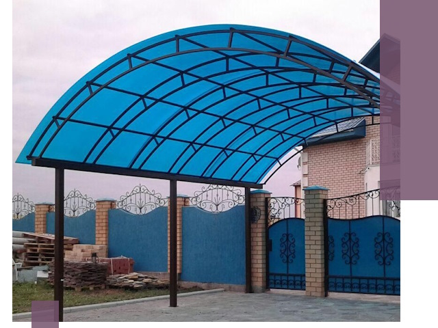 Арочные навесы под ключ в Самаре — изготовление и монтаж