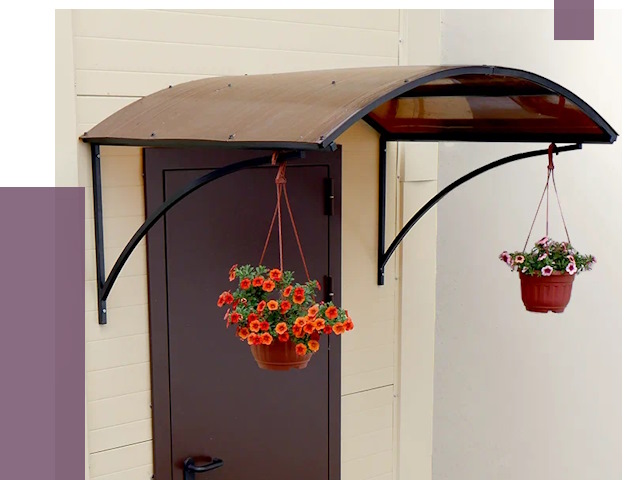 Козырьки над входом в Самаре от 14654 руб.  | ПРОЛЁТ-Смр