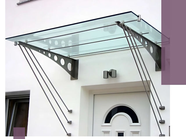 Козырьки над входом под ключ в Самаре — изготовление и монтаж
