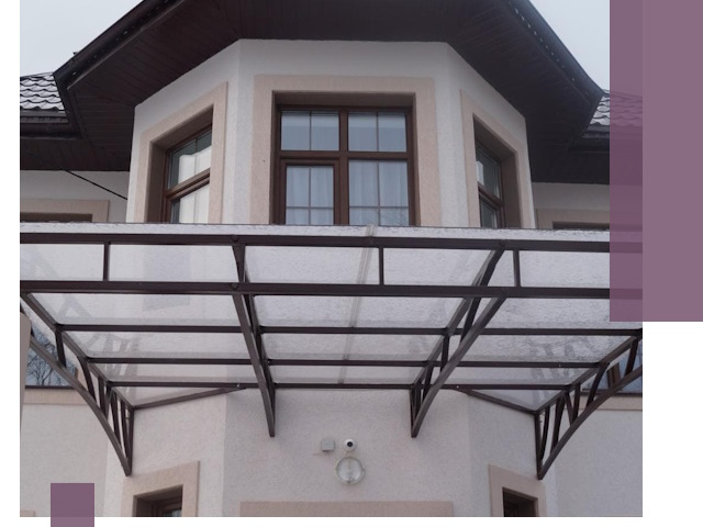 Козырьки из поликарбоната под ключ в Самаре