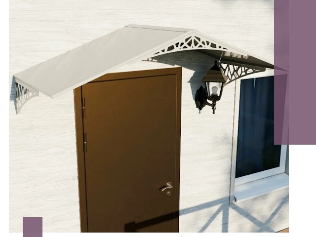 Металлические козырьки на входы и террасы в Самаре