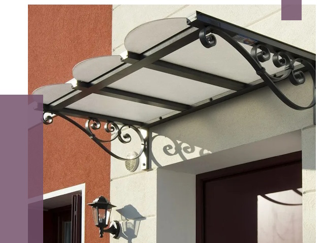 Односкатные козырьки в Самаре от 8287 руб.  | ПРОЛЁТ-Смр