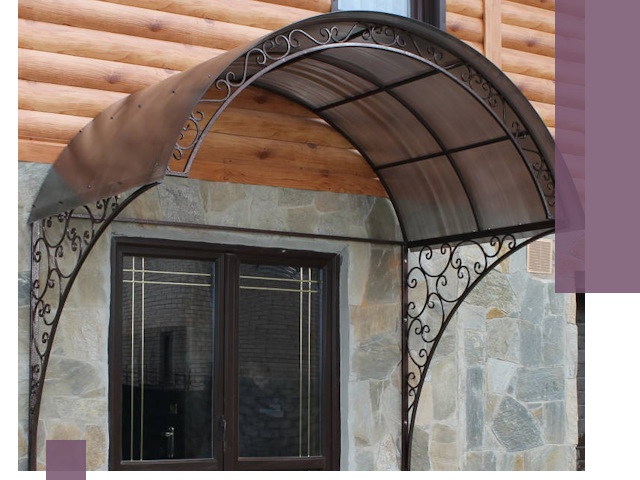 Арочные козырьки под ключ в Самаре: изготовление и монтаж