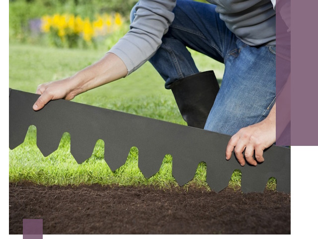 Металлические бордюры для газона в Самаре — изготовление и монтаж