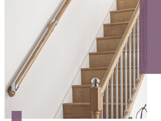 Пристенные поручни из стали и нержавейки под монтаж в Самаре